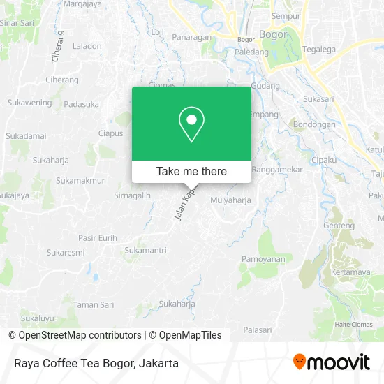 Raya Coffee Tea Bogor map