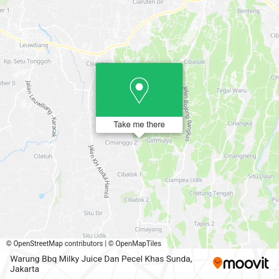 Warung Bbq Milky Juice Dan Pecel Khas Sunda map