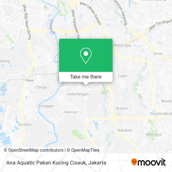 Ana Aquatic Pakan Kucing Cisauk map