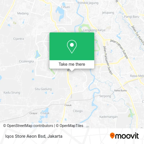 Iqos Store Aeon Bsd map