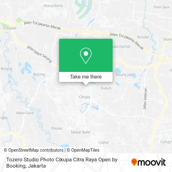 Tozero Studio Photo Cikupa Citra Raya Open by Booking map