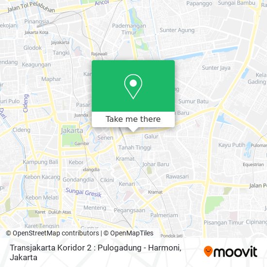 Transjakarta Koridor 2 : Pulogadung - Harmoni map