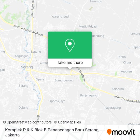 Komplek P & K  Blok B Penancangan Baru Serang map