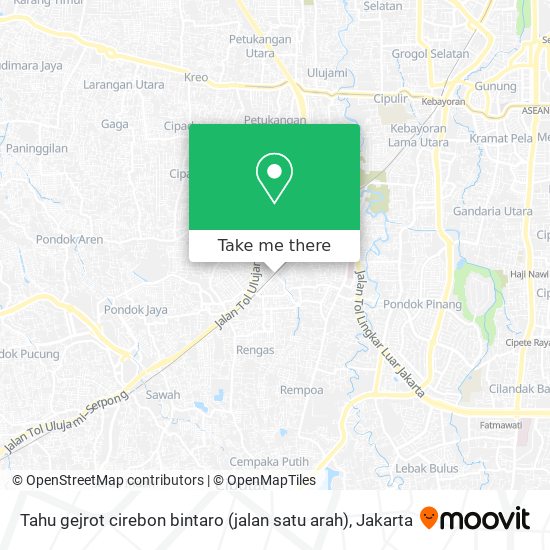 Tahu gejrot cirebon bintaro (jalan satu arah) map