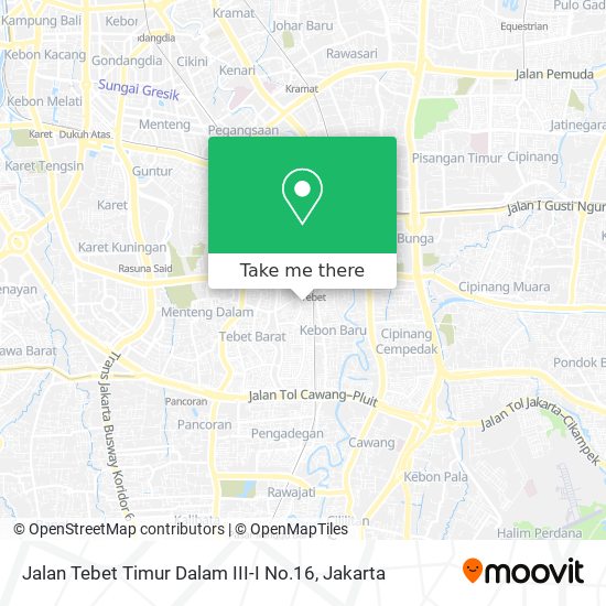 Jalan Tebet Timur Dalam III-I No.16 map