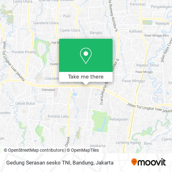 Gedung Serasan sesko TNI, Bandung map