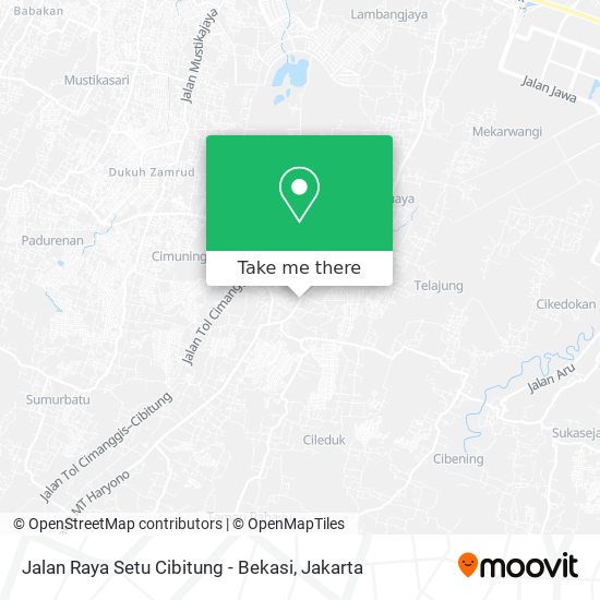 Jalan Raya Setu Cibitung - Bekasi map