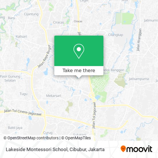 Lakeside Montessori School, Cibubur map