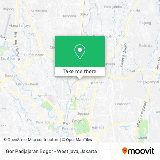 Gor Padjajaran Bogor - West java map