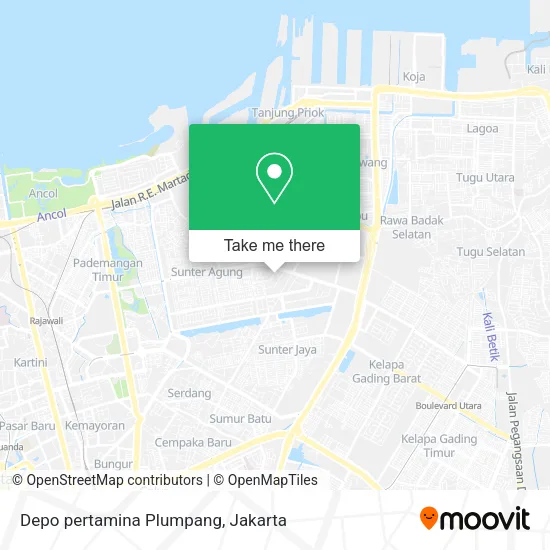 Depo pertamina Plumpang map