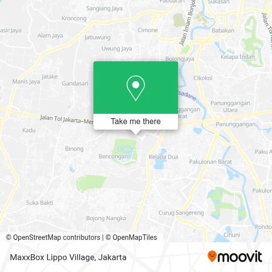 MaxxBox Lippo Village map