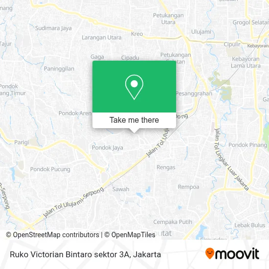Ruko Victorian Bintaro sektor 3A map