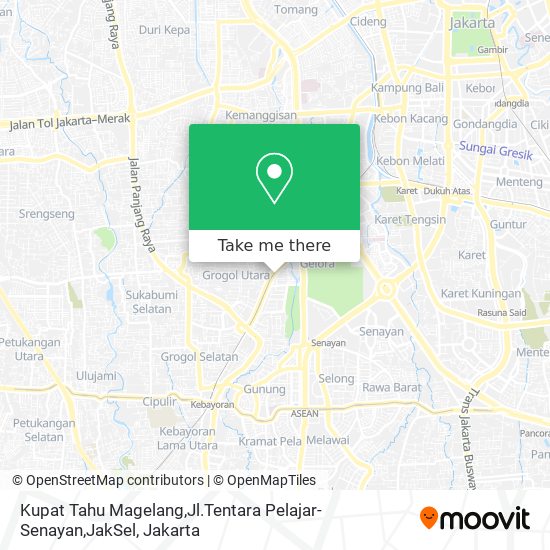 Kupat Tahu Magelang,Jl.Tentara Pelajar-Senayan,JakSel map