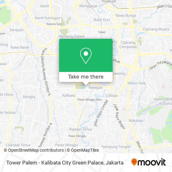 Tower Palem - Kalibata City Green Palace map