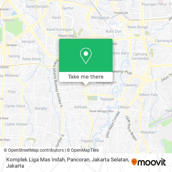 Komplek Liga Mas Indah, Pancoran, Jakarta Selatan map