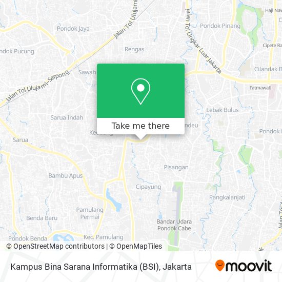 Kampus Bina Sarana Informatika (BSI) map