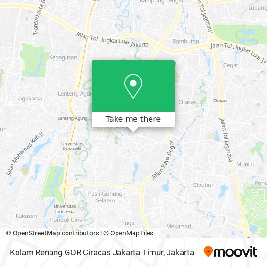 Kolam Renang GOR Ciracas Jakarta Timur map