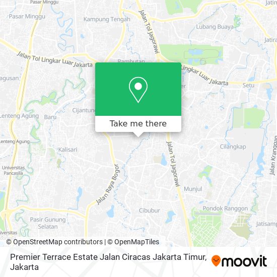 Premier Terrace Estate Jalan Ciracas Jakarta Timur map