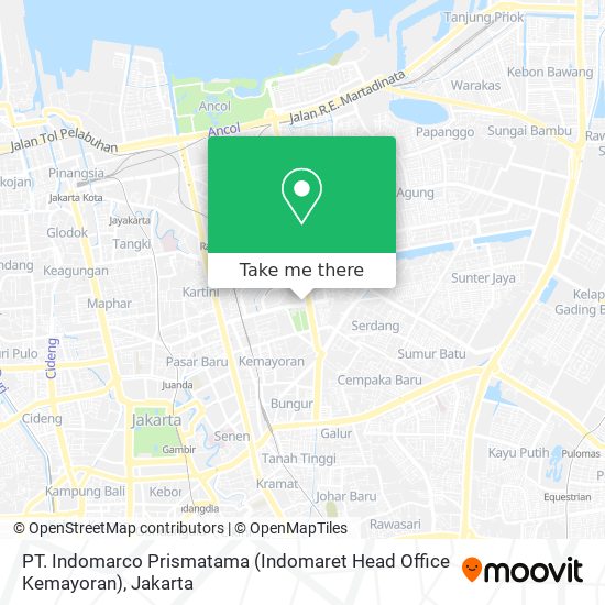 PT. Indomarco Prismatama (Indomaret Head Office Kemayoran) map