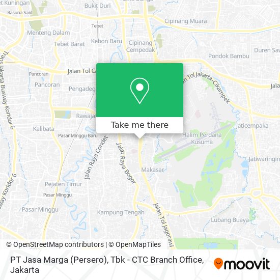 PT Jasa Marga (Persero), Tbk - CTC Branch Office map