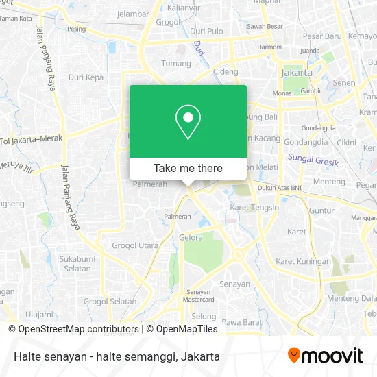 Halte senayan - halte semanggi map