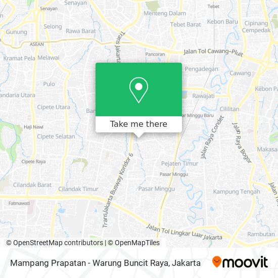 Mampang Prapatan - Warung Buncit Raya map