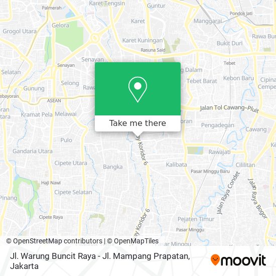 Jl. Warung Buncit Raya - Jl. Mampang Prapatan map