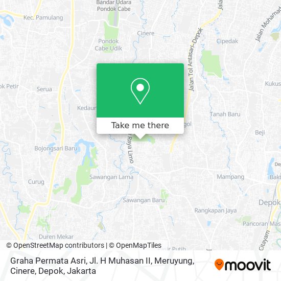 Graha Permata Asri, Jl. H Muhasan II, Meruyung, Cinere, Depok map