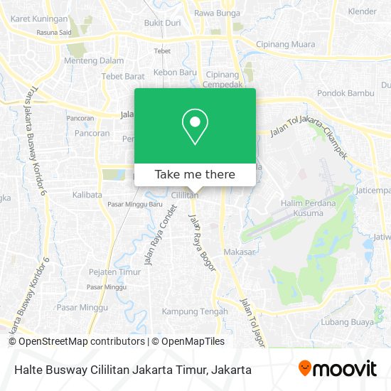 Halte Busway Cililitan Jakarta Timur map