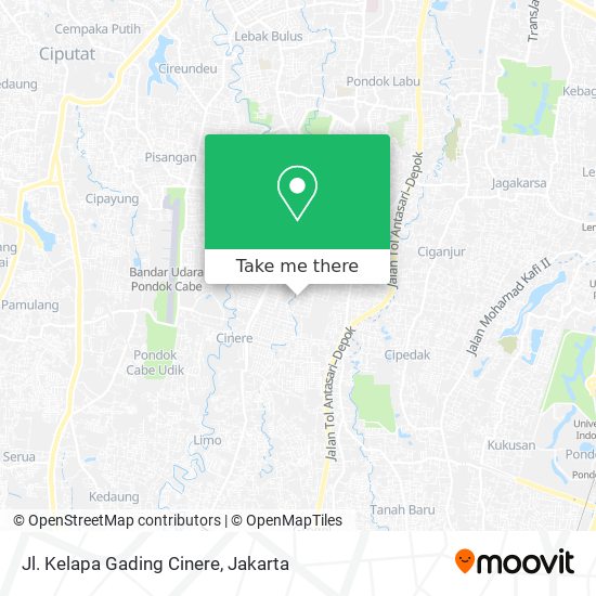 Jl. Kelapa Gading Cinere map