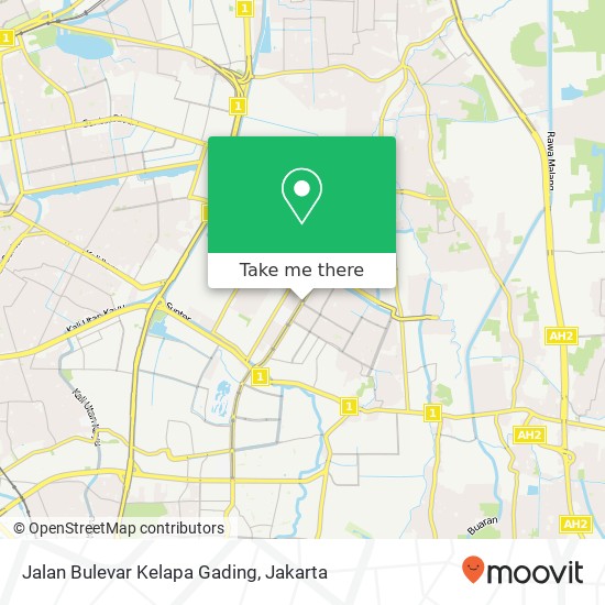 Jalan Bulevar Kelapa Gading map