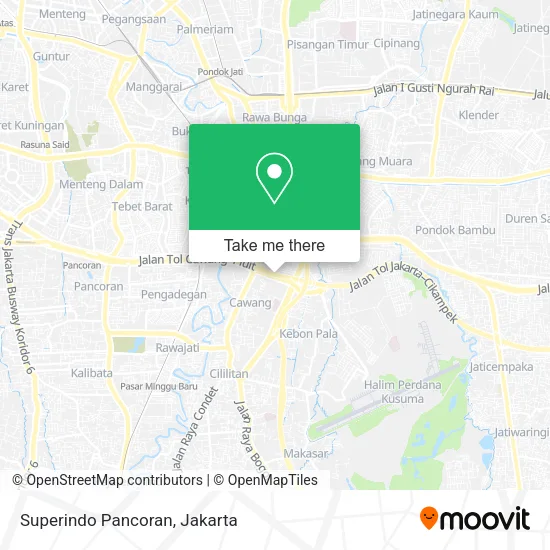 Superindo Pancoran map