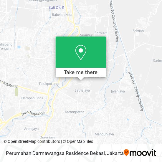 Perumahan Darmawangsa Residence Bekasi map