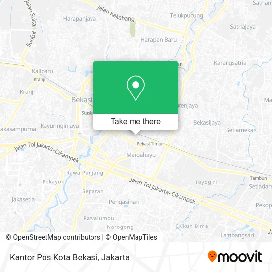 Kantor Pos Kota Bekasi map