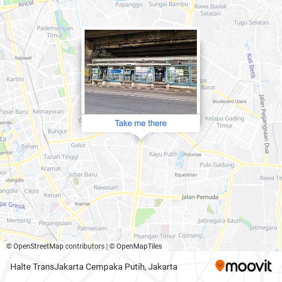 Halte TransJakarta Cempaka Putih map