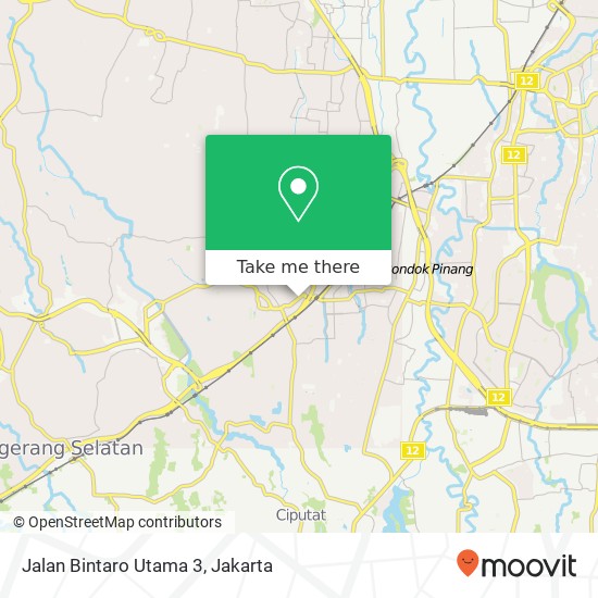 Jalan Bintaro Utama 3 map