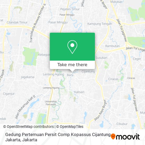 Gedung Pertemuan Persit Comp Kopassus Cijantung Jakarta map