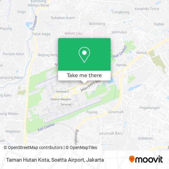 Taman Hutan Kota, Soetta Airport map