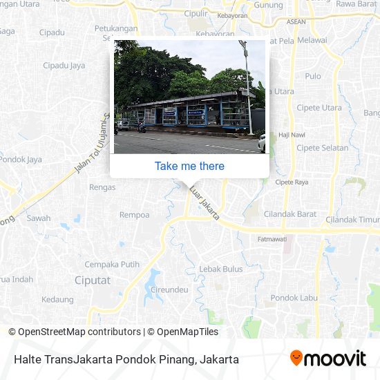 Halte TransJakarta Pondok Pinang map