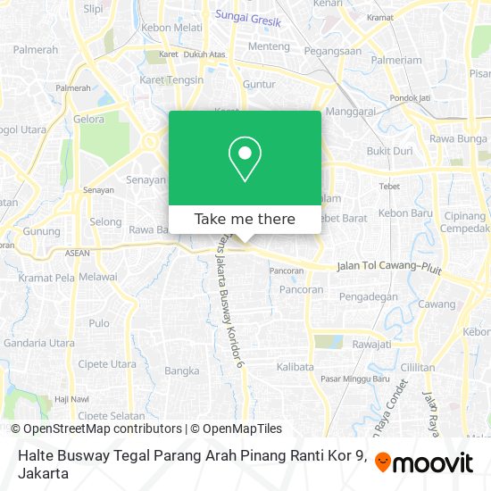 Halte Busway Tegal Parang Arah Pinang Ranti Kor 9 map