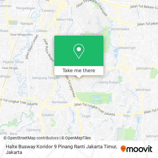 Halte Busway Koridor 9 Pinang Ranti Jakarta Timur map