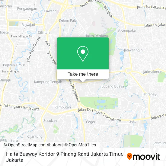 Halte Busway Koridor 9 Pinang Ranti Jakarta Timur map