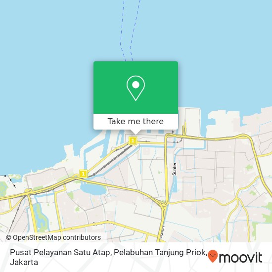 Pusat Pelayanan Satu Atap, Pelabuhan Tanjung Priok map