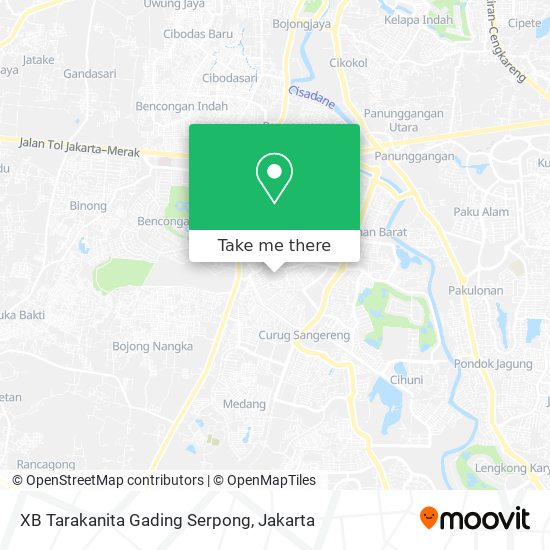 XB Tarakanita Gading Serpong map