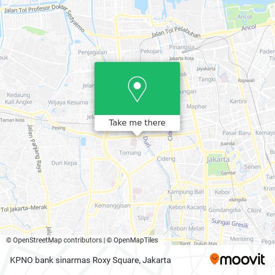 KPNO bank sinarmas Roxy Square map