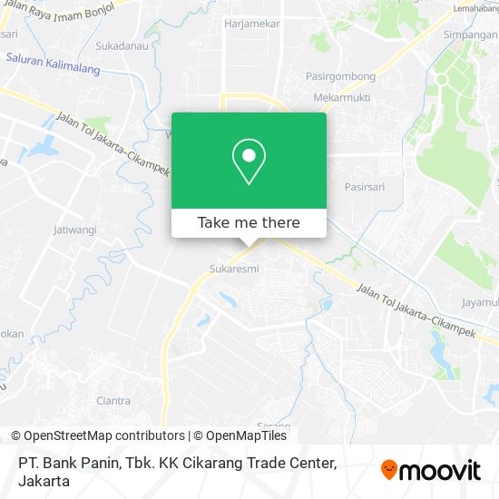 PT. Bank Panin, Tbk. KK Cikarang Trade Center map