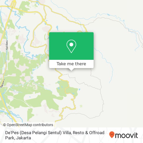 De'Pes (Desa Pelangi Sentul) Villa, Resto & Offroad Park map