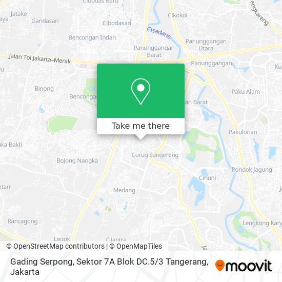 Gading Serpong, Sektor 7A Blok DC.5 / 3 Tangerang map