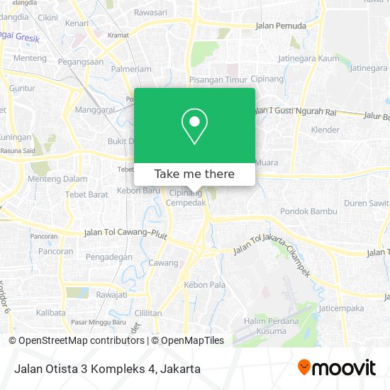 Jalan Otista 3 Kompleks 4 map