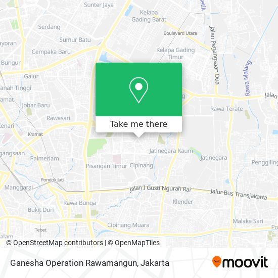 Ganesha Operation Rawamangun map